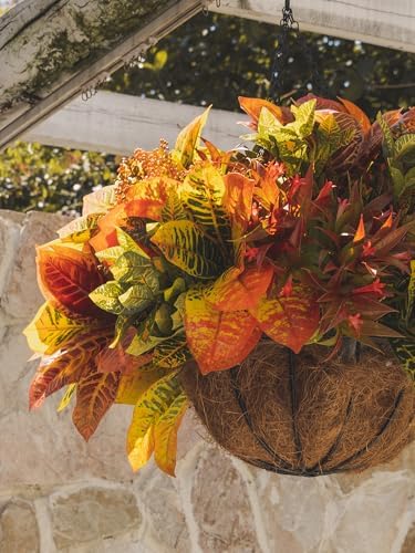 party joy 12 bunches artificial fall flowers, fake, side view
