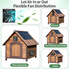30w solar panel powered high airflow dual exhaust showing dimensions