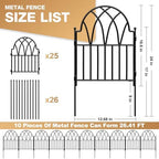 decorative garden fence panels - 26.41ft arched landscape shown in use