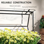 outsunny raised garden bed with flip-up cover, 39.4"x18.9"x48.8", package contents