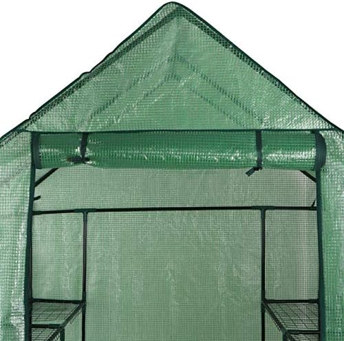 2-tier 8-shelf mini walk-in greenhouse portable plant herb on a desk or shelf
