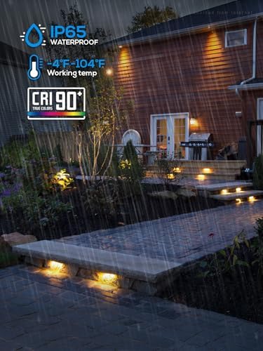 leonlite 4-pack 7 inch led hardscape lighting, 3w/4w/5w on a desk or shelf