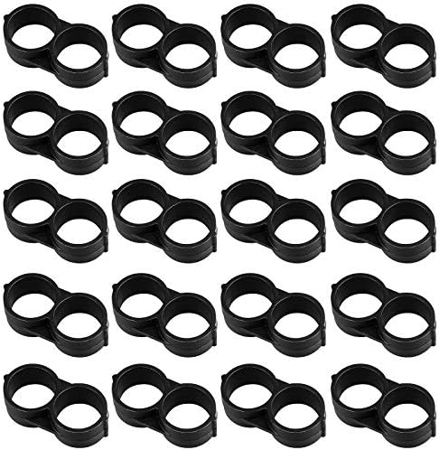 JAYEE 20 Pack Drip Irrigation 1/2" Drip Tubing End Closure Stop End Cap Plugs Fitting Kit 17mm for Garden Greenhouse Patio and Lawn Agricultural Watering Applications