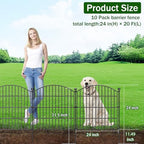 10 panel no dig decorative garden fence with shown in use