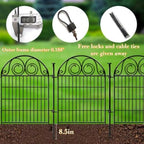 getlay tall garden fence animal barrier with gate, front angle view