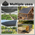 shademart 70% black shade cloth 10' x 16', front angle view