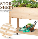 raised garden bed with lockable wheels, 32x16x32 inch, package contents