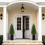 vivatrees 5ft artificial cedar topiary trees 2 pack, close-up detail