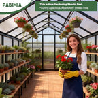 8x16 ft durable & easy assembly aluminum greenhouse,outdoor on a desk or shelf