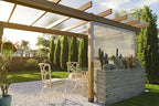 clear curved polycarbonate roofing panels 21" w x shown in use