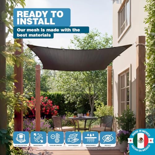 shade cloth 90% 12x10 ft, durable hdpe mesh, package contents