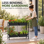 oyeal raised garden bed 32" tall elevated planter, close-up detail