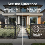 chain link fence privacy tape (emerald green), close-up detail