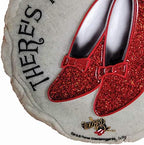 Spoontiques Ruby Slippers Stepping Stone - Wizard of Oz Decorative Garden Stone for Yard, Patio, Garden or Walkway - Outdoor or Indoor Home Decor