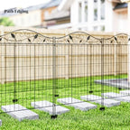 outsunny garden fence panels no dig stake border, view 9