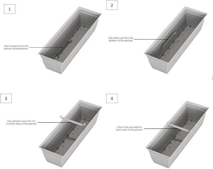 The HC Companies 24" Eclipse PlasticWindow Box 7.76"x24"x6.57" in White Color