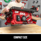 skil 15 amp 8-1/4-inch compact portable jobsite table, side view