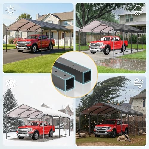 wisteria lane 12 x 20 ft metal carport, package contents