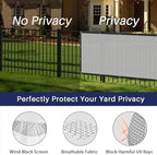 windscreen4less privacy fence screen 5' x 50' heavy, side view