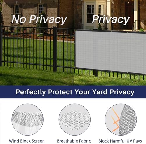 windscreen4less privacy fence screen 5' x 50' heavy, side view
