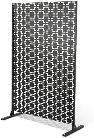 metal privacy screen, 48" w x 75" h on a desk or shelf