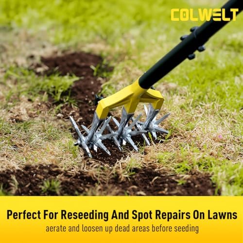 colwelt cultivators for gardening 61’’, rotary cultivator tool, close-up detail