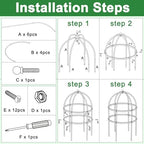 jardin bird cage plant support 24" h large, close-up detail