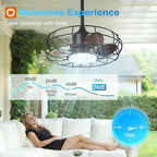 addlon 20" outdoor ceiling fan with light for on a desk or shelf