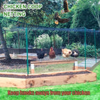 bird netting for chicken coop roof,50' x 50' shown in use