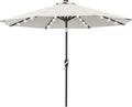 ABCCANOPY Durable Solar Led Patio Umbrellas with 32LED Lights 11FT (Light Beige)