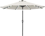 ABCCANOPY Durable Solar Led Patio Umbrellas with 32LED Lights 11FT (Light Beige)
