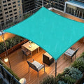 artpuch 8'x10' waterproof sun shade sail rectangle turquoise, main product view
