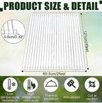 two pieces 8mm twin wall polycarbonate greenhouse panels, close-up detail