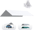 quictent 10x20 ft carport replacement tarp canopy top, main product view