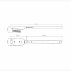 Tramontina 26445/100 Wooden Handle Grill Brush, Dynamic, 16.5 inches (42 cm), Natural Wood, BBQ, Cleaning, Chrasco Tool, Made in Brazil