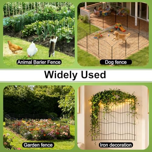 garden fence no dig, 31in(h) x24ft(l) black 15, package contents
