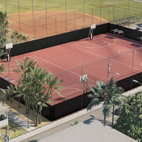 amgo 5' x 12' fence privacy screen, heavy, front angle view
