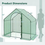 happygrill walk-in greenhouse, portable outdoor green house with, front angle view