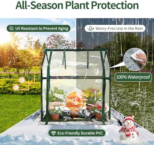 proworx mini greenhouse 36"×18"×33" small greenhouse seed starting, close-up detail