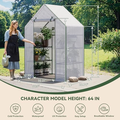 small greenhouse for outdoors, walk-in plant greenhouse with shown in use
