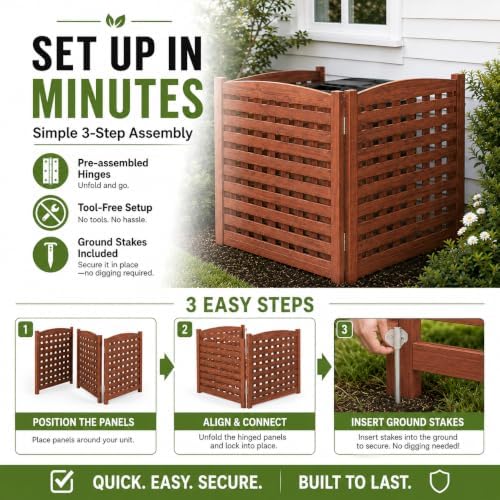 32" w x 38" h air conditioner fence, view 9