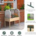s afstar raised garden bed with greenhouse cover shown in use