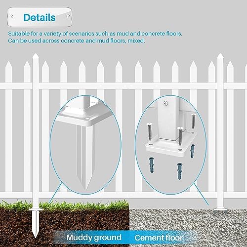 patio vinyl picket fence white panels 36" h shown in use