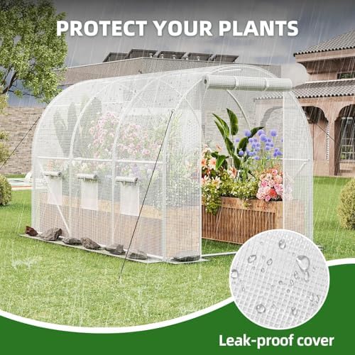 superlele 10x7x7ft greenhouse for outdoor, tunnel greenhouse with showing dimensions