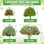 large fruit tree netting 15 x 15 ft shown in use