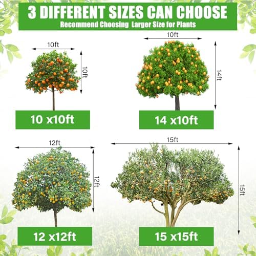 large fruit tree netting 15 x 15 ft shown in use