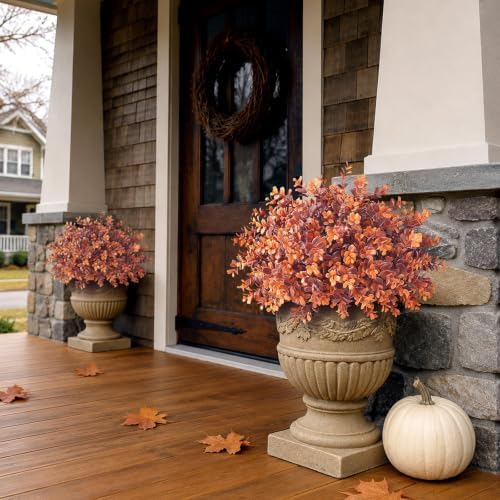 artificial fall boxwood topiary ball tree for front, side view