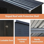 veikou 8x10ft outdoor storage shed with thickened galvanized, package contents