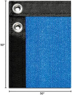 6'x50' 6ft tall 3rd gen royal blue fence, view 9