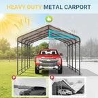 wisteria lane 12 x 20 ft metal carport, side view